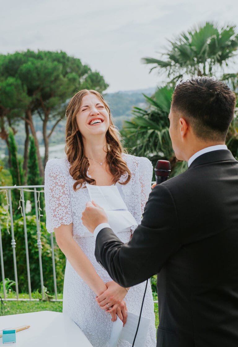 Villa per matrimonio con piscina e vista sul lago